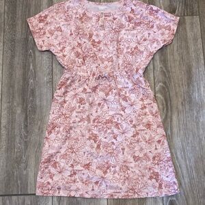 Lands End Floral Pink Kids Dress